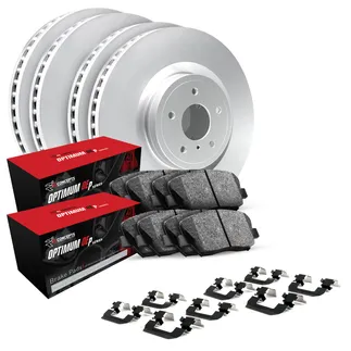 R1 Concepts WDUH2-31153 Brake Rotors - Carbon Coated W/ Optimum Oe Pads & Hdw